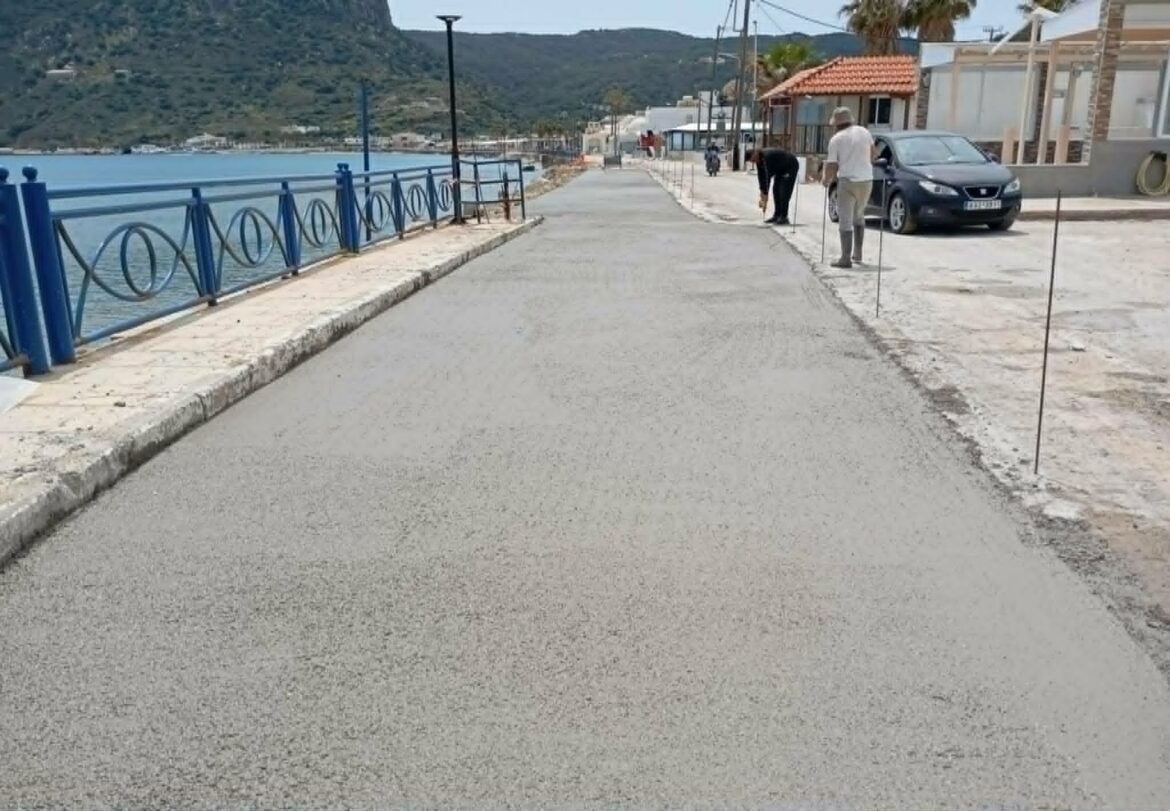 Κως: Ολοκληρώθηκαν οι εργασίες στον παραλιακό δρόμο Κεφάλου. Κλειστός στην κυκλοφορία μέχρι τη Δευτέρα 4 Μαϊου