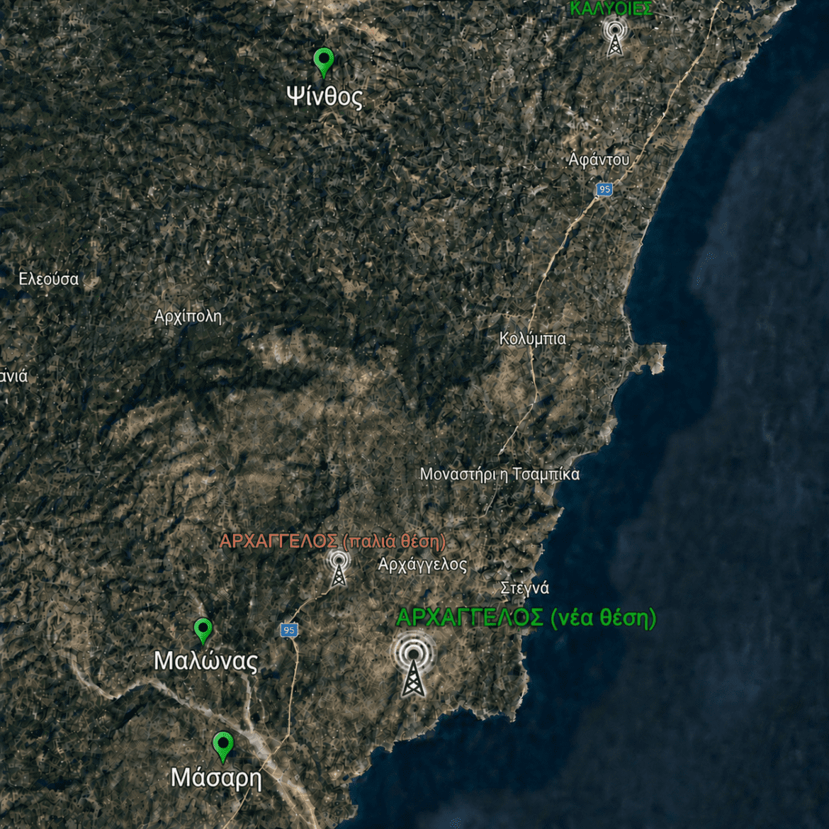 Λήψη τηλεοπτικού σήματος αποκλειστικά από τη νέα θέση του Κέντρου Εκπομπής Αρχάγγελος Ρόδου