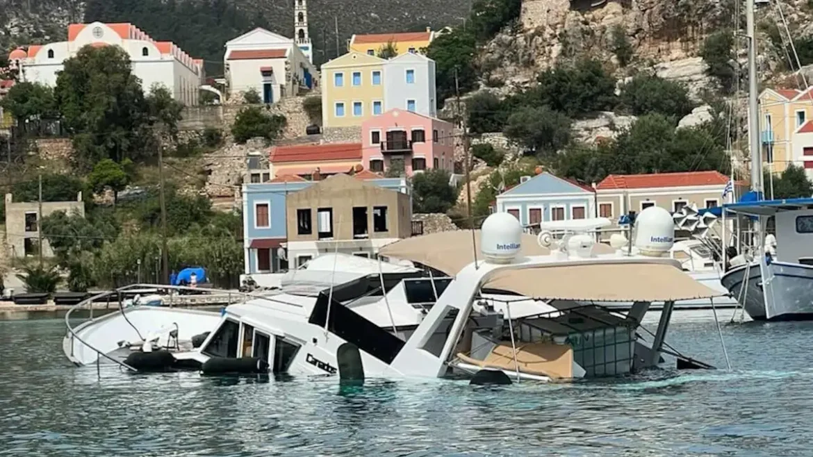Καστελλόριζο: Φωτογραφίες και βίντεο από τη βύθιση πολυτελούς θαλαμηγού – Συλλήψεις για πρόκληση ναυαγίου