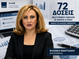 «Δεύτερη ευκαιρία» για χιλιάδες οφειλέτες: Όλα όσα προβλέπει η νέα ρύθμιση των 72 δόσεων – Τι εξηγεί στον Real Voice η φοροτεχνικός Φιλοθέη Μακρυδάκη