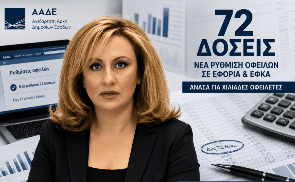 «Δεύτερη ευκαιρία» για χιλιάδες οφειλέτες: Όλα όσα προβλέπει η νέα ρύθμιση των 72 δόσεων – Τι εξηγεί στον Real Voice η φοροτεχνικός Φιλοθέη Μακρυδάκη