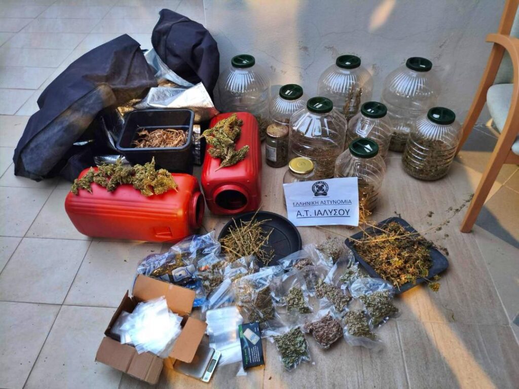 Εντοπίσθηκε εργαστήριο παραγωγής κάνναβης σε αγροικία στη Ρόδο